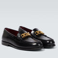 Valentino Garavani VLogo Chain Loafers in Black/Gold Size 42 NEW +DustBag $1,150