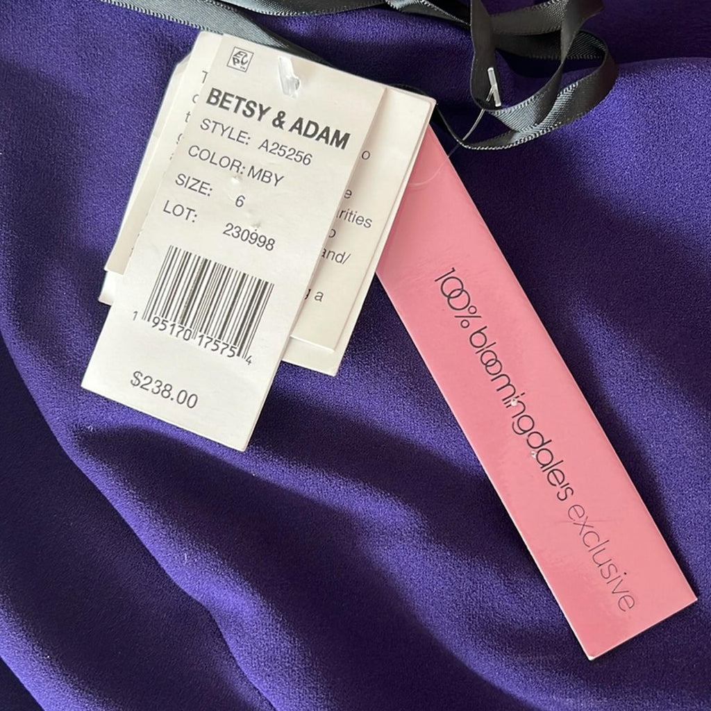 Aqua Bloomingdale’s Asymmetric Cutout Dress in Mulberry/Purple Size 6 NWT $238