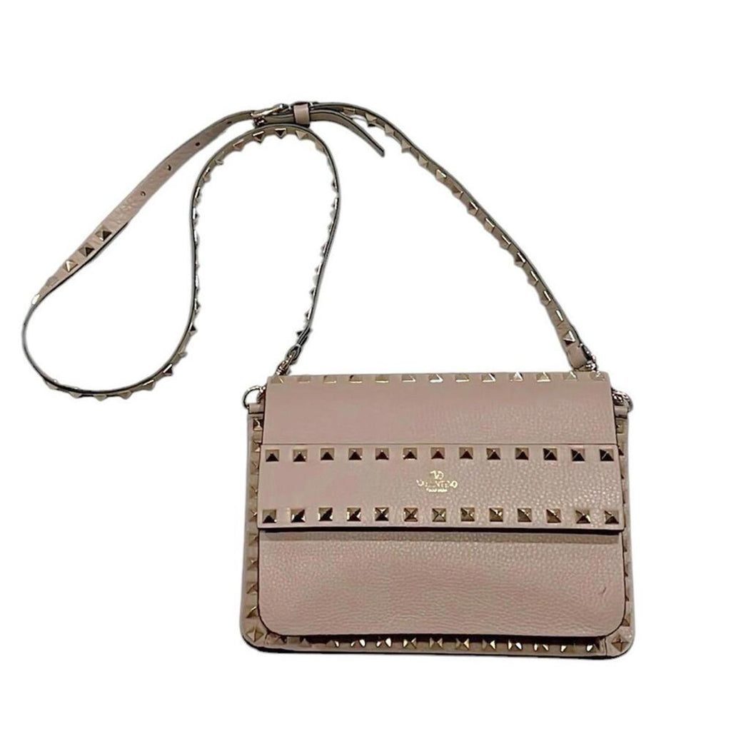 Valentino Garavani Rockstud Leather Crossbody Mauve Pink EXCELLENT Retail $1,950