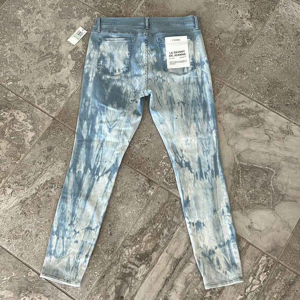Frame Denim Le Skinny Jeanne Mid-Rise Jeans Medium Wash, Size 34 (fits like 32)