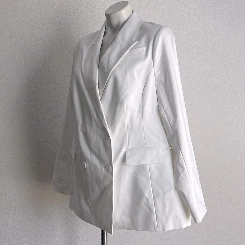 Lane Bryant White Double-Breasted Blazer, NEW, Size 16