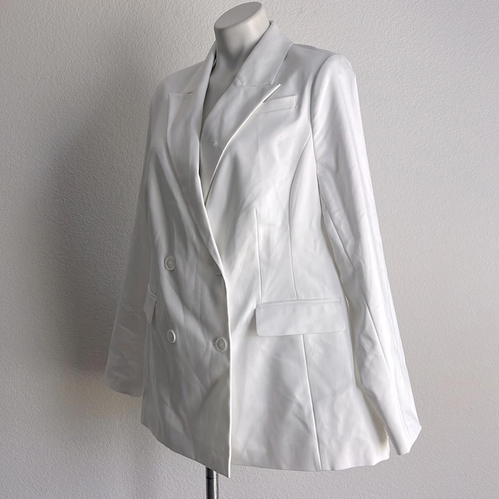 Lane Bryant White Double-Breasted Blazer, NEW, Size 16