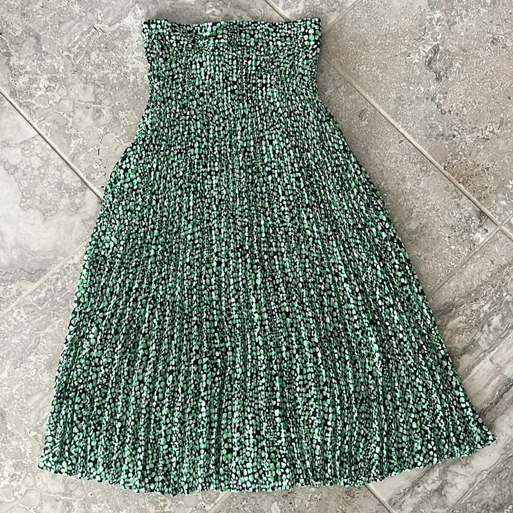 BOSS Vaplina Pleated Skirt in Midnight Fantasy, Size 2 New w/Tag, Retail $278