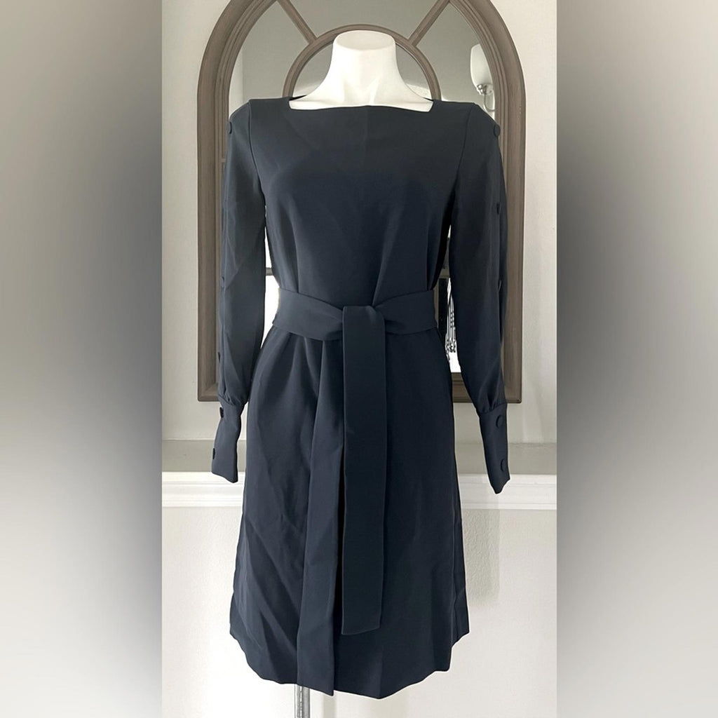 Club Monaco Button Sleeve Dress Robe in Navy/ Bleu Marine Size 2, New w/Tag $269