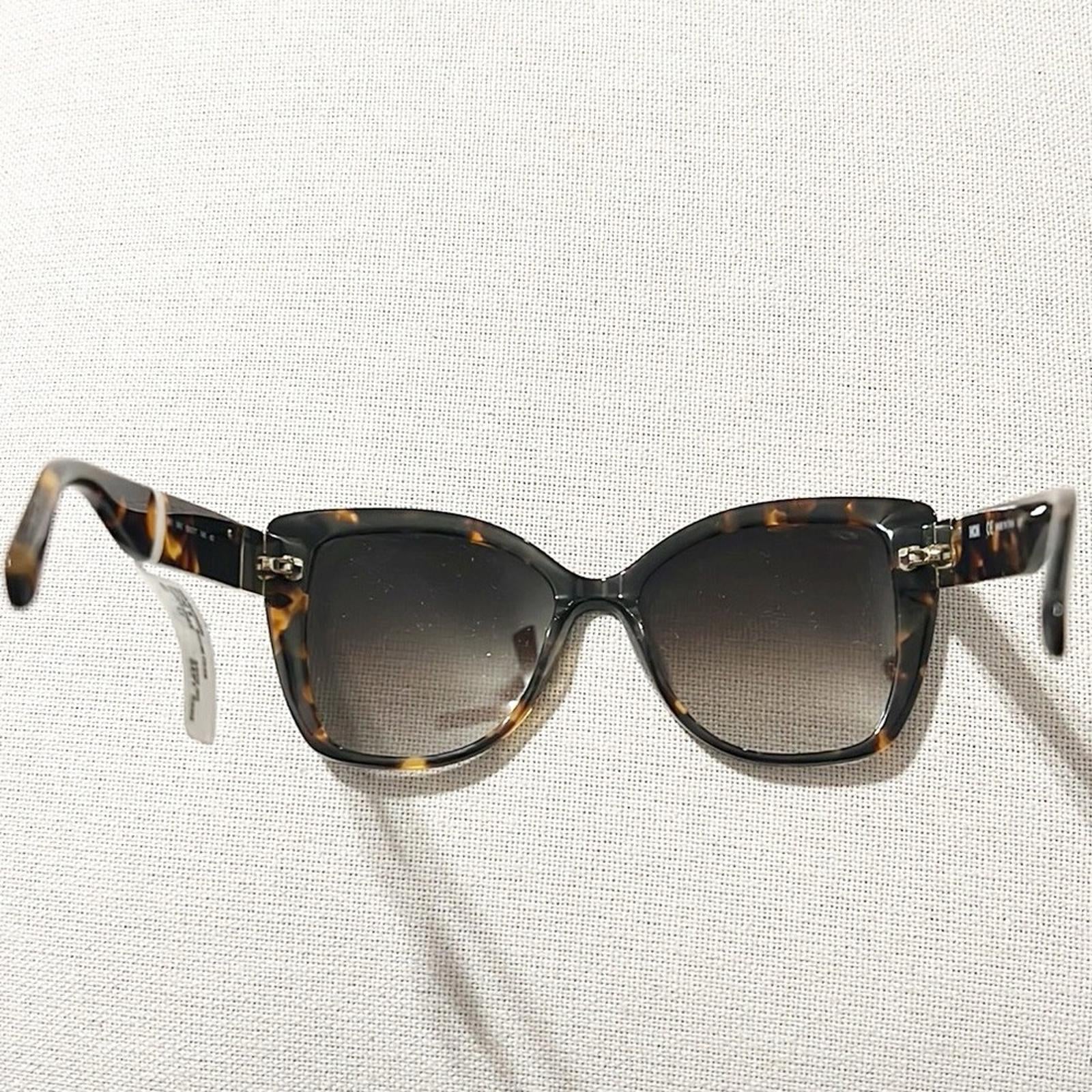 MCM Butterfly Sunglasses with Gradient Grey Lenses, Brown/Tortoise, NWT