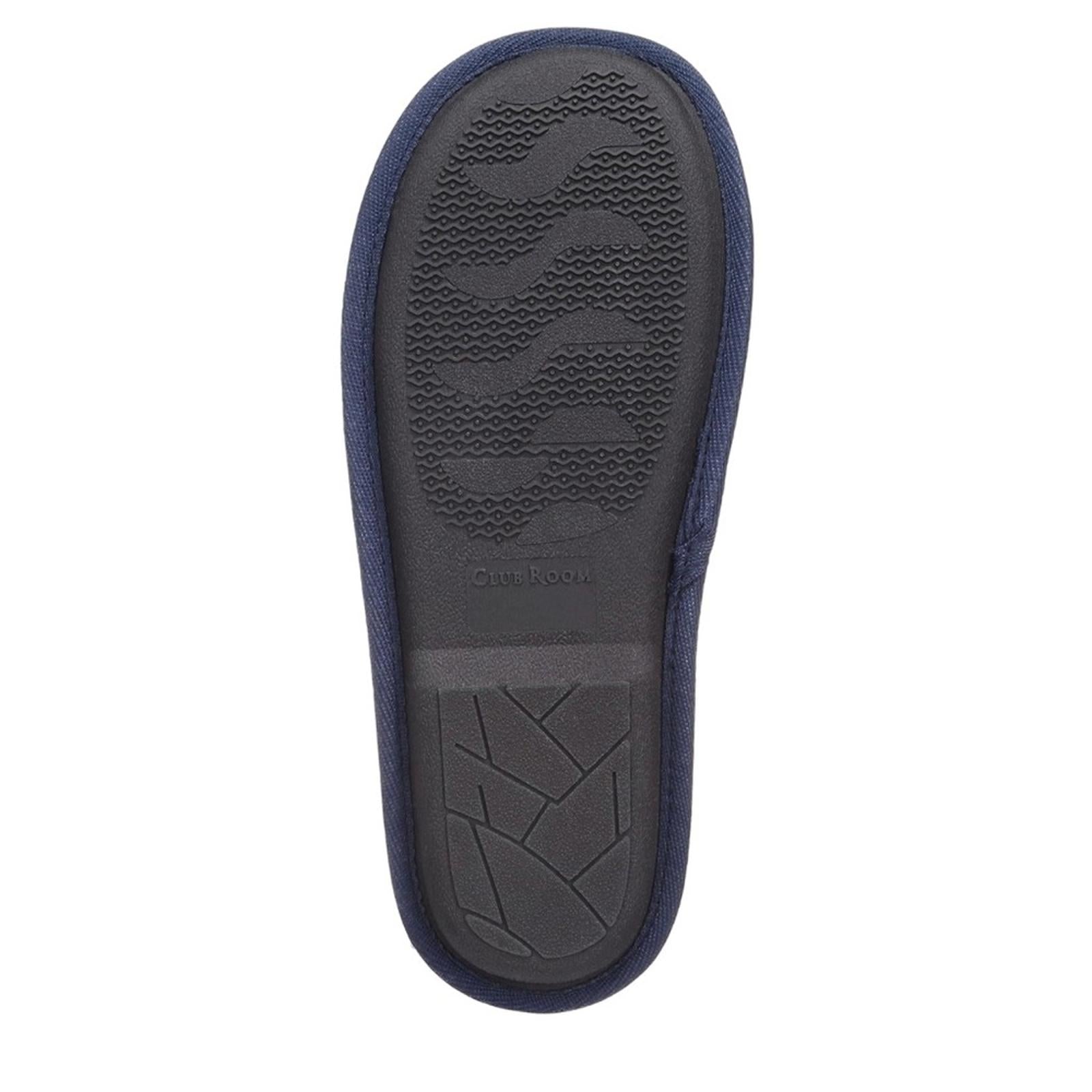 Club Room Men's Moose-Print Slippers (Navy, Small) Size 6-7 New in Box