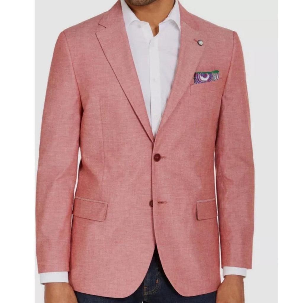 Nautica Blazer Modern-Fit Stretch Chambray Blazer Sport Coat Size 36R NWT $295