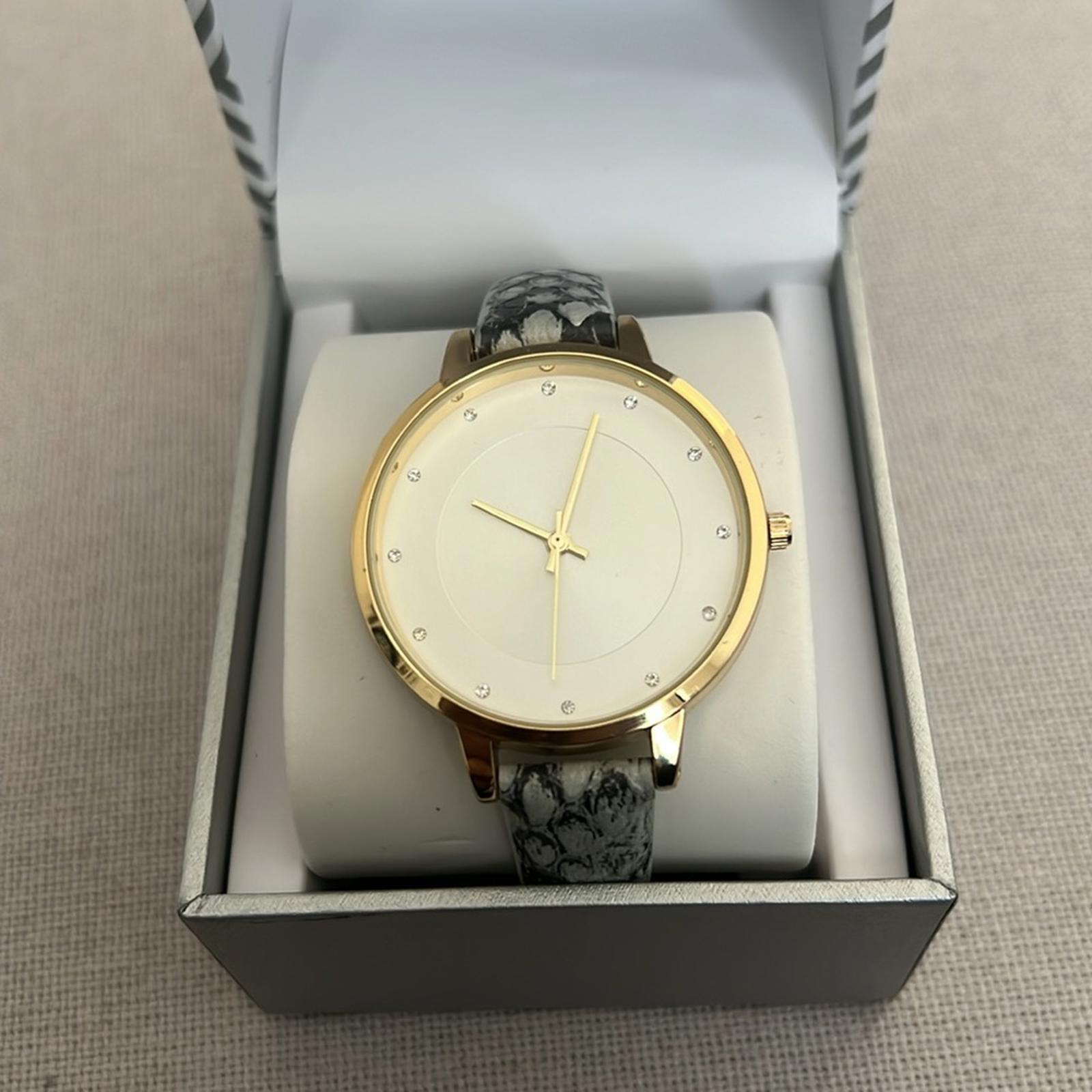 INC Gray Faux Snake Strap Watch 38mm, New w/Tag Retail $49.50