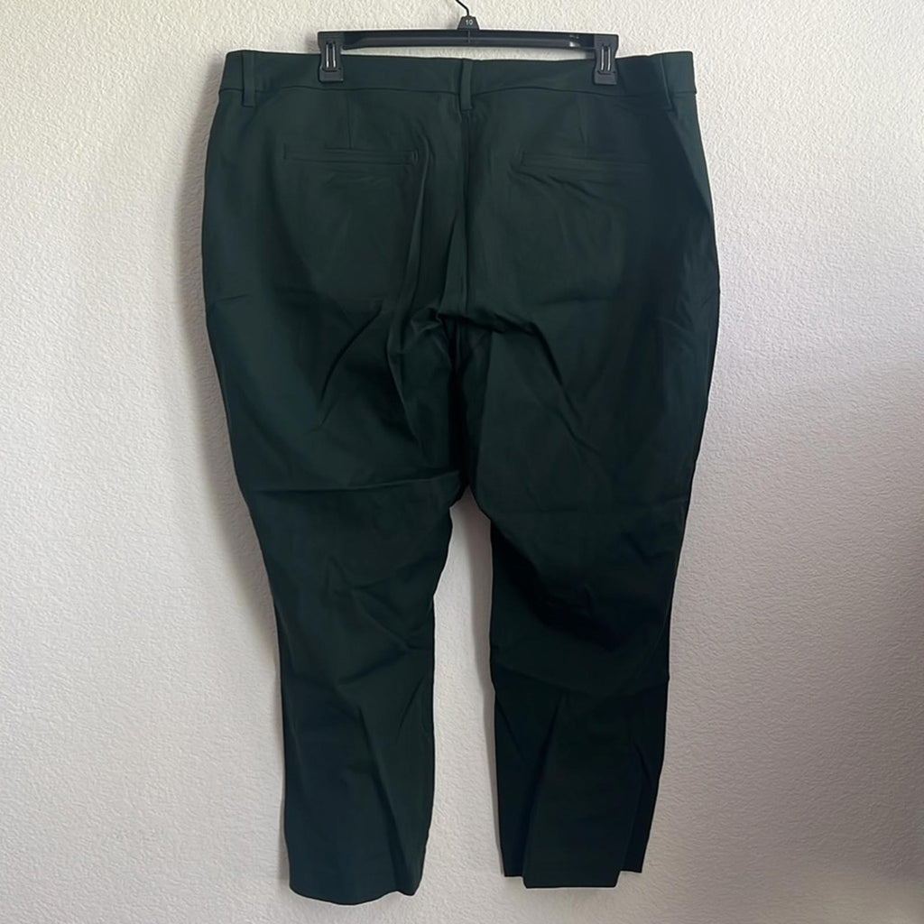 Old Navy Green High-Rise Pixie Skinny Ankle Pants Never-Fade, Size 24