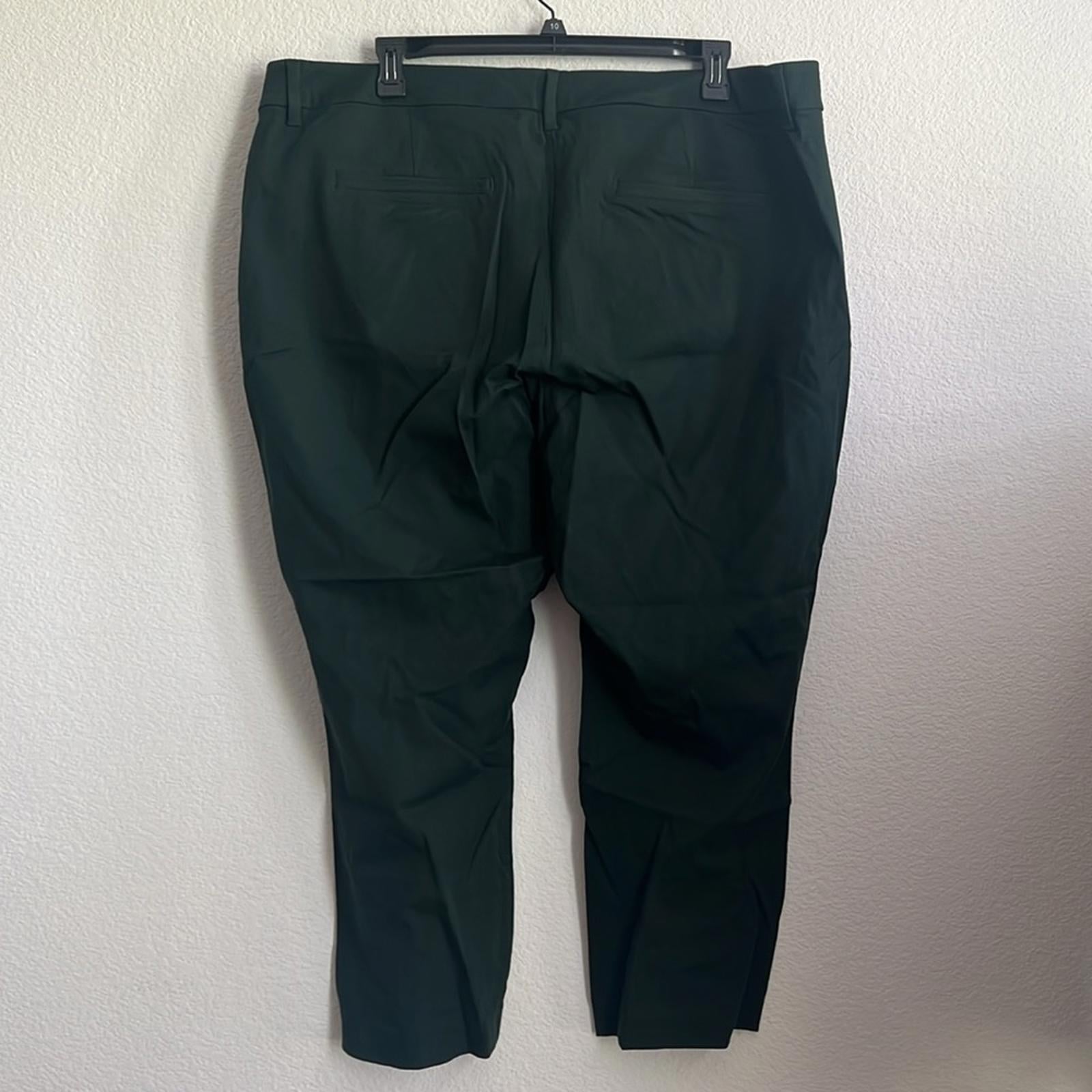 Old Navy Green High-Rise Pixie Skinny Ankle Pants Never-Fade, Size 24
