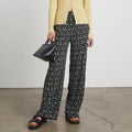 WhoWhatWear MADDEN High-Waisted Plissé Pants, Disty Floral New w/Tag Retail $158