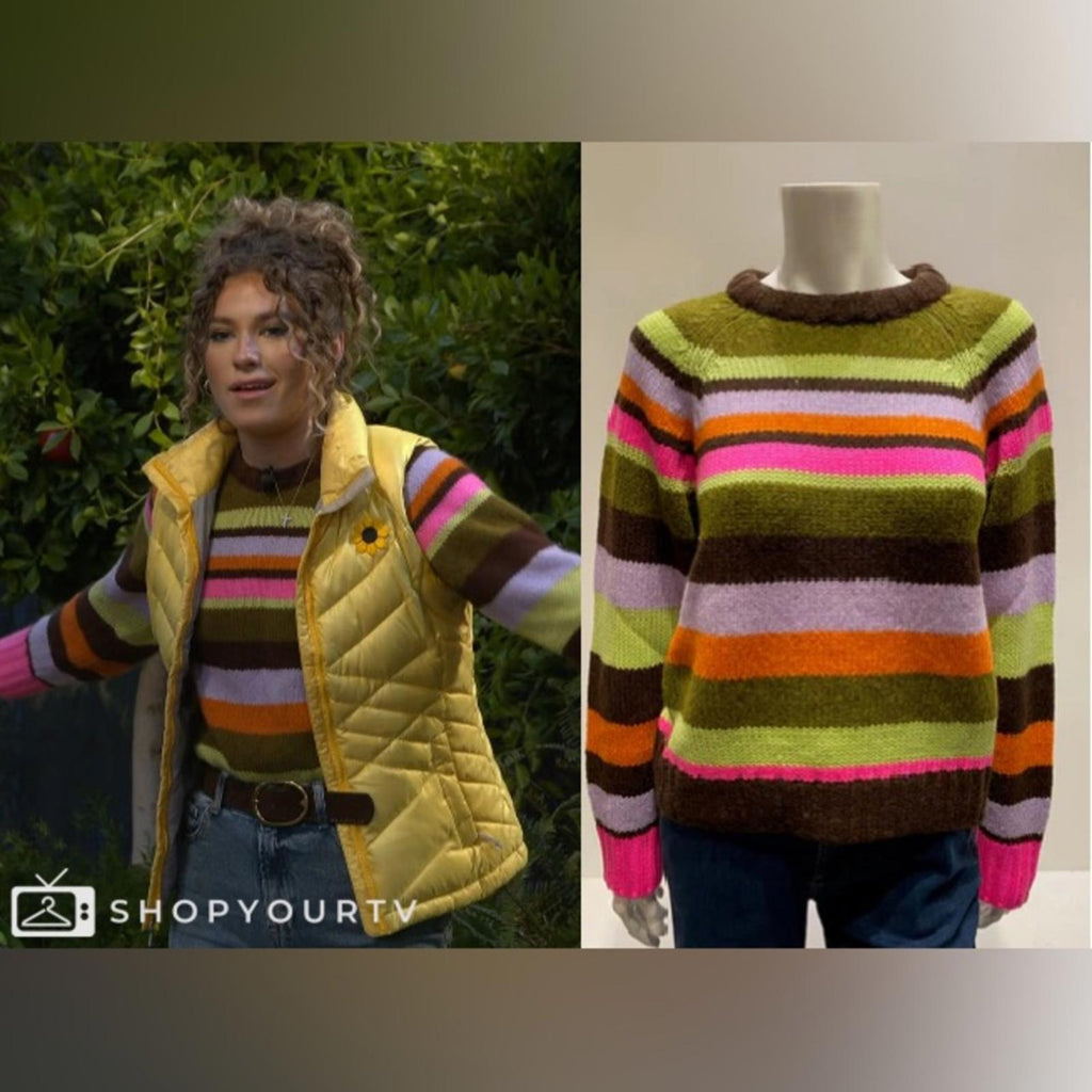 Velvet by Graham & Spencer Striped Sweater Size S, New w/Tag $288