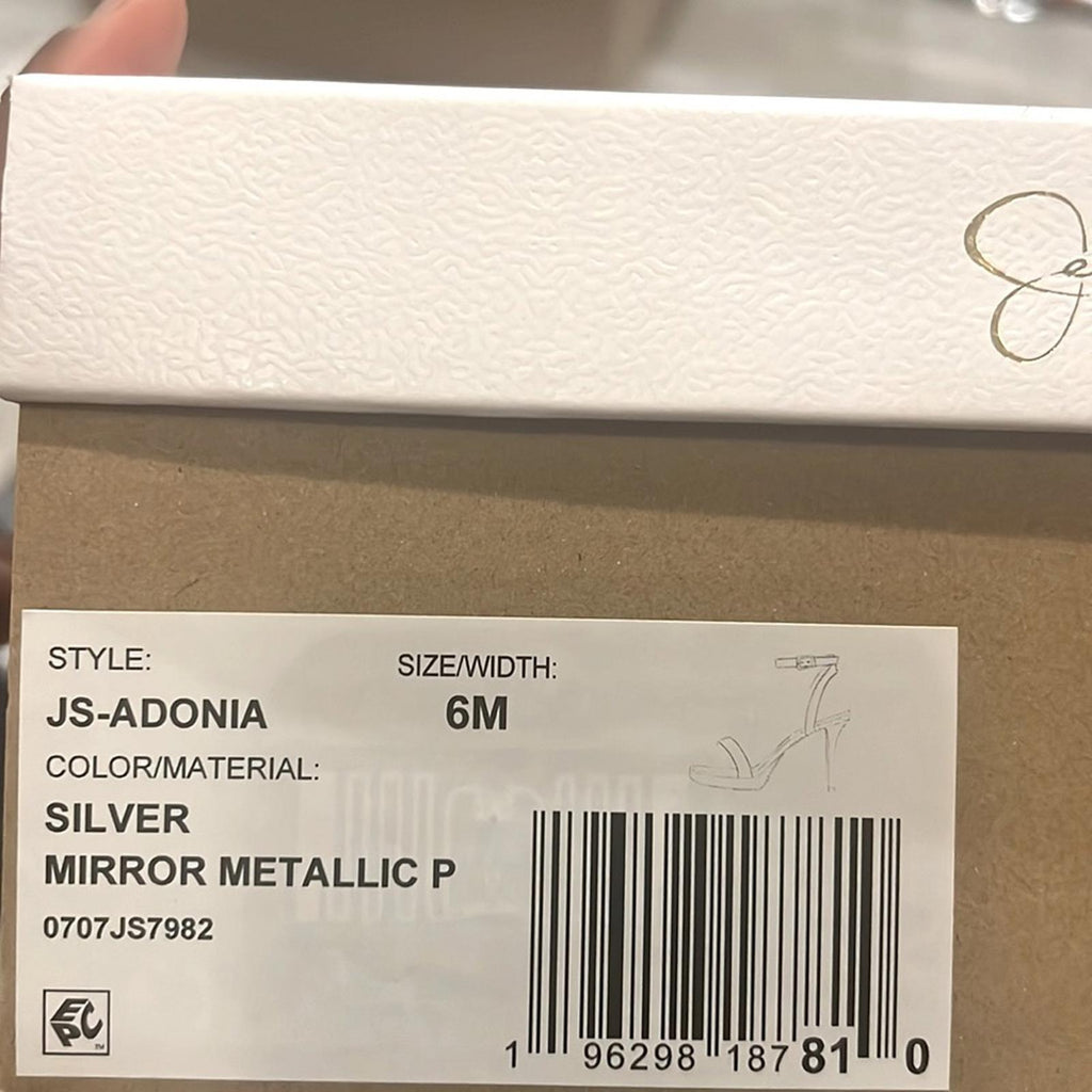 Jessica Simpson Adonia Metallic Platform Ankle Strap Sandals, NWT, Size 6.5
