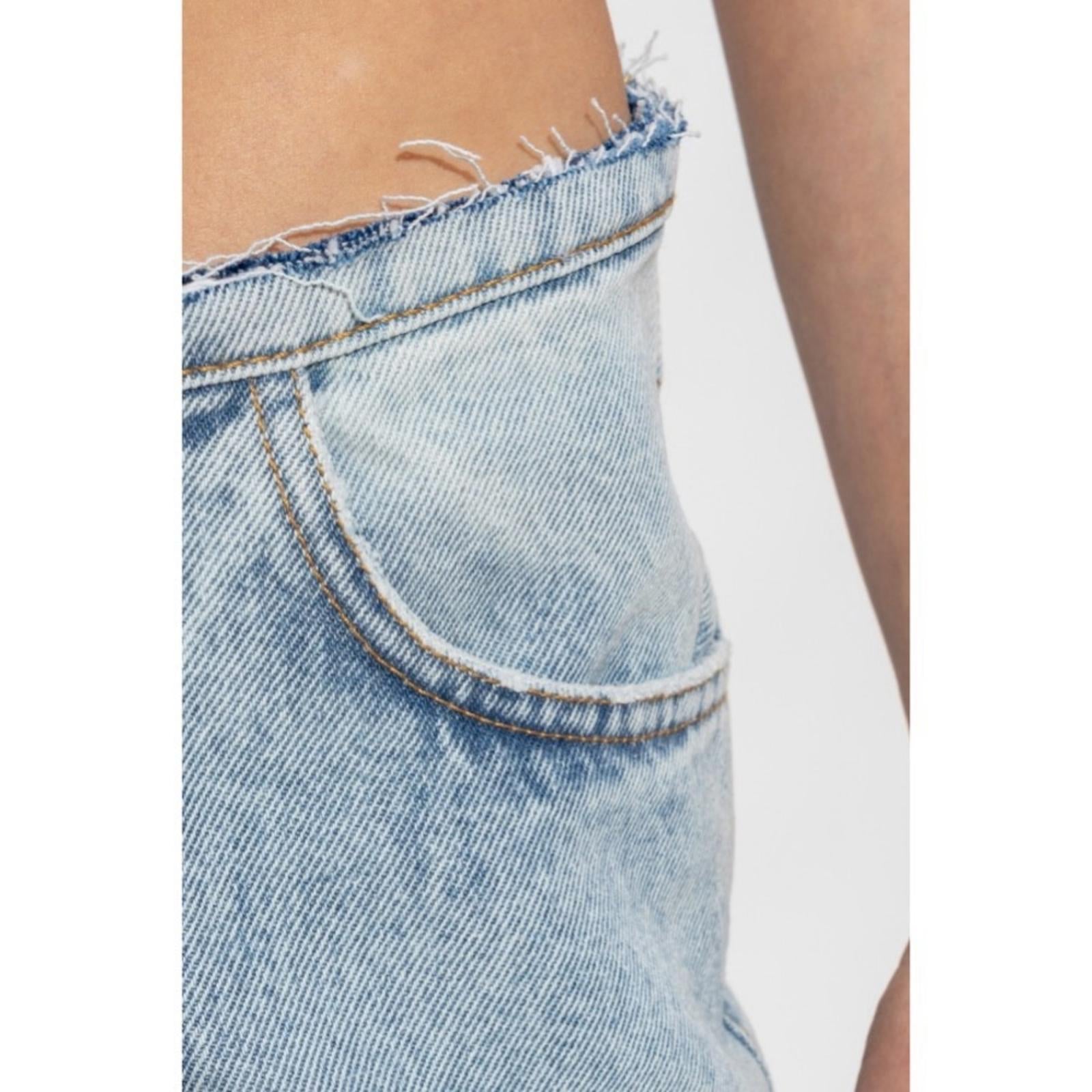 The MANNEI Nula High Rise Flare Jeans in Denim, Lt Blue Size 34 New w/Tag $594