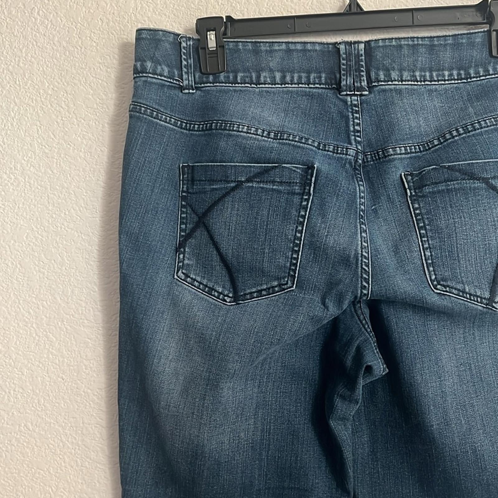 Lane Bryant High-Rise Tighter Tummy Two-Tone Skinny Jeans in Dark Wash, Size 18