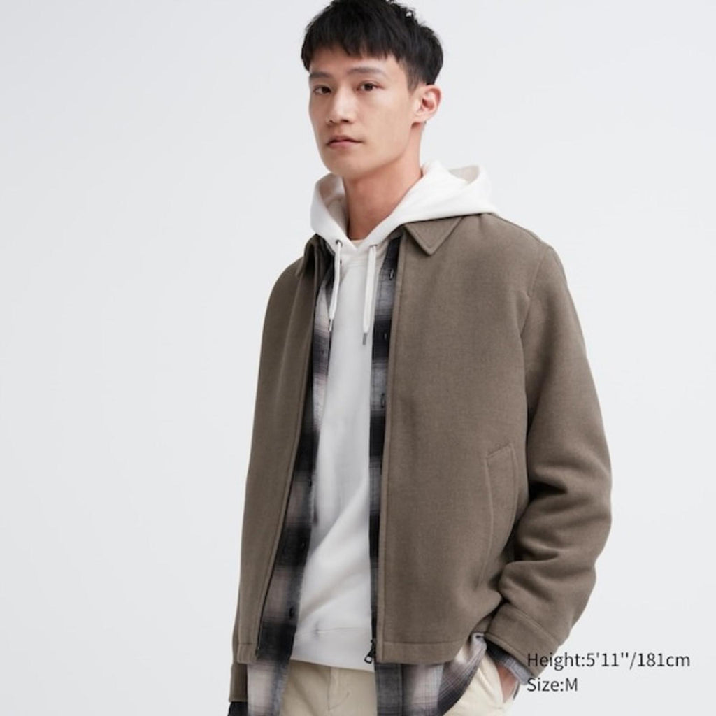 Uniqlo DARK GREY Single Collar Short Blouson (Herringbone), Size S NWT SOLD OUT
