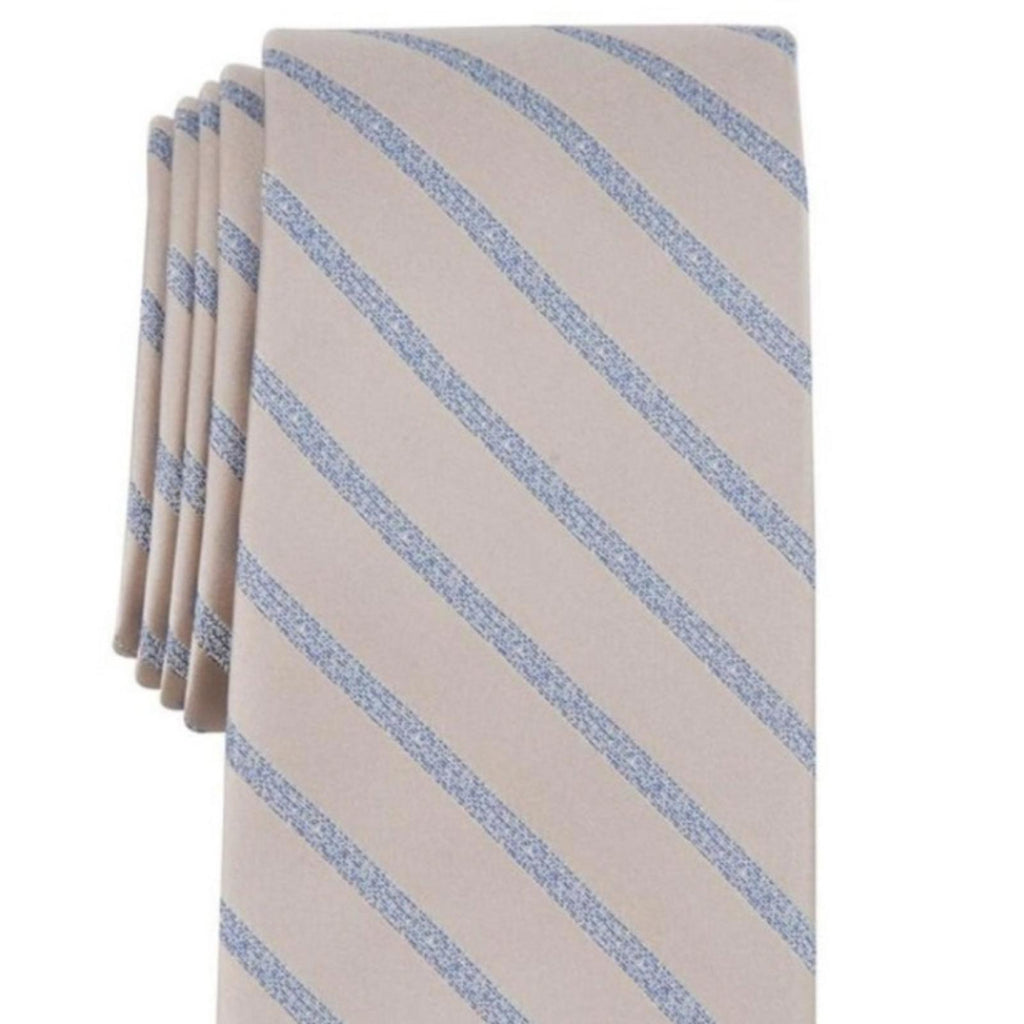 Michael Kors Men's Bahr Stripe Tie in Champagne, One Size, NWT