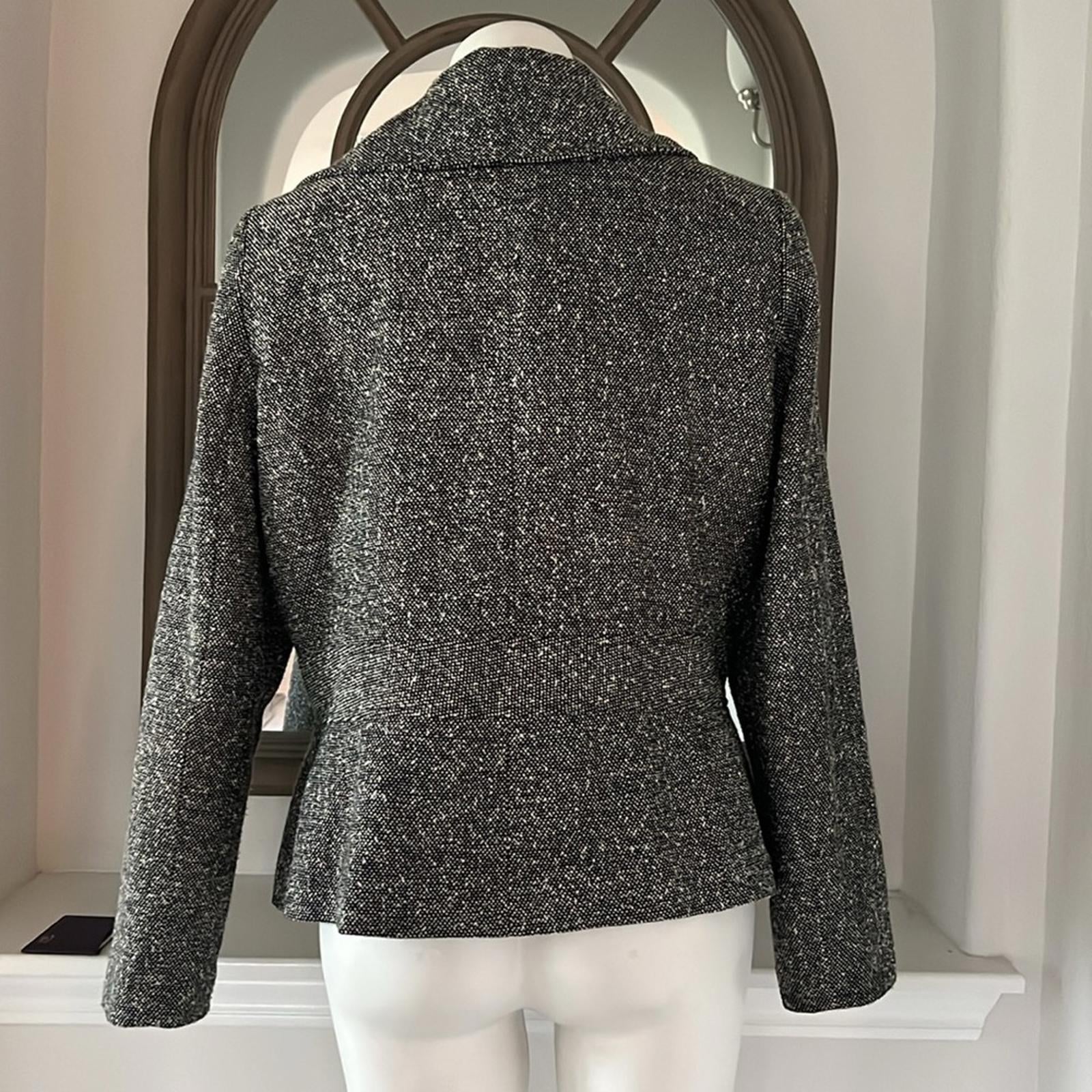 SANDRO Sportswear Tweed Jacket, Black/White Size L EXCELLENT!