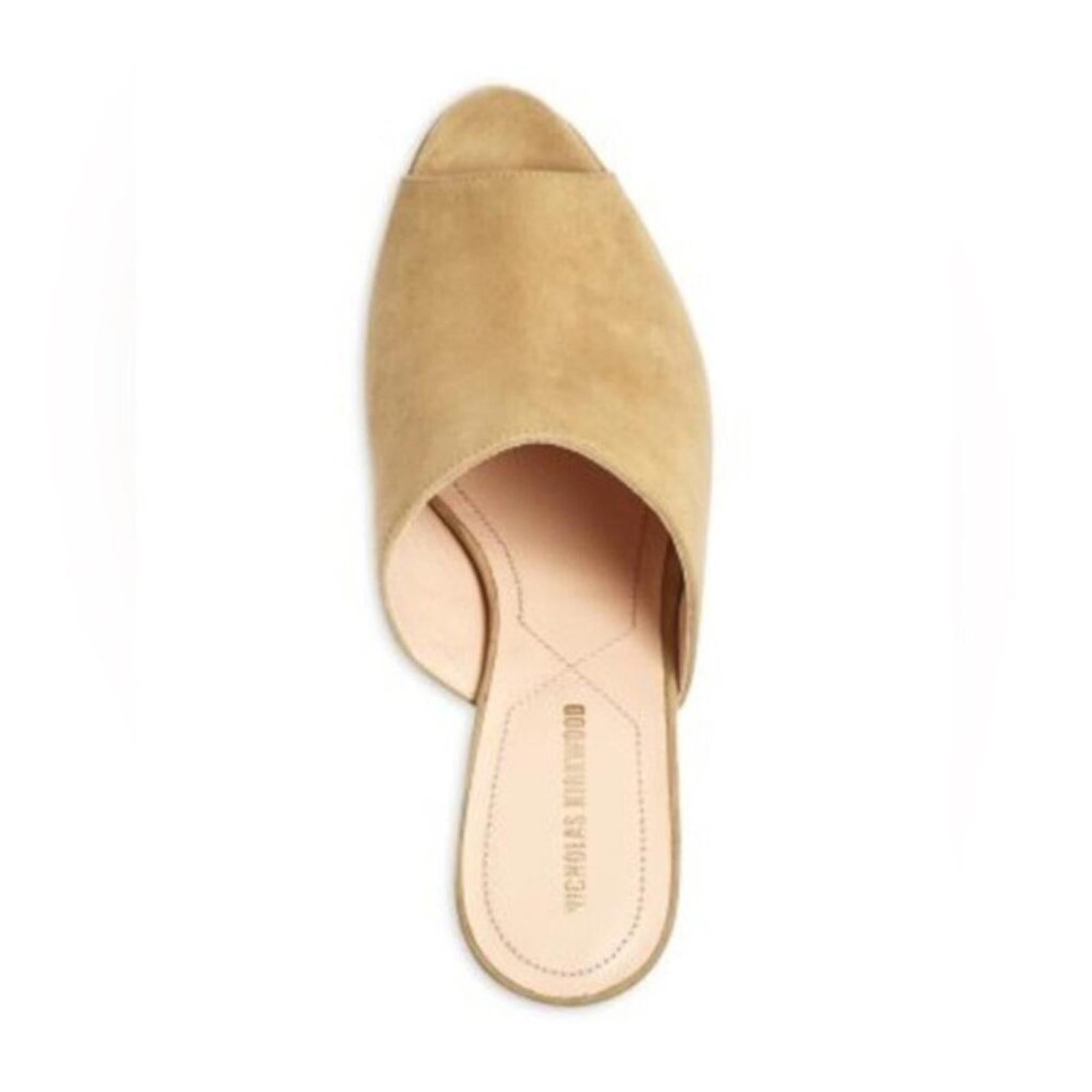 Nicholas Kirkwood Annabel Suede Mule in Hazel Suede Size 36.5 New +DustBag