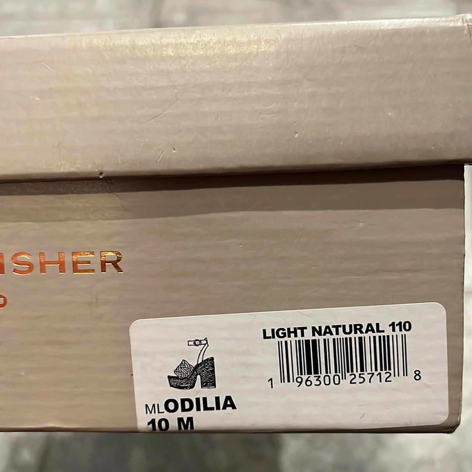 Marc Fisher LTD Odilia Lattice Platform Sandals in Light Natural Size 10 NEW