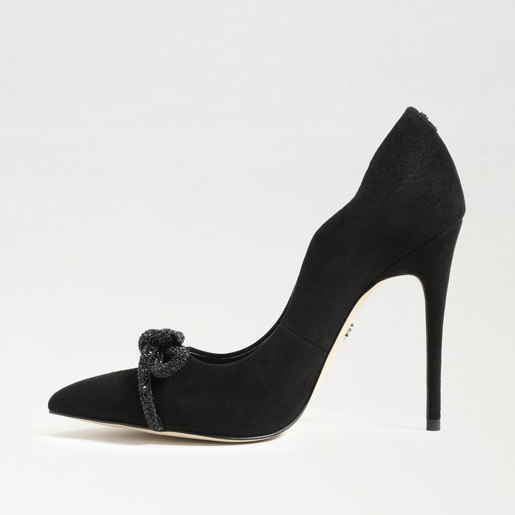 Sam Edelman Deela Evening Bow Pump in Black Satin, Size 11 New in Box w/Dust Bag