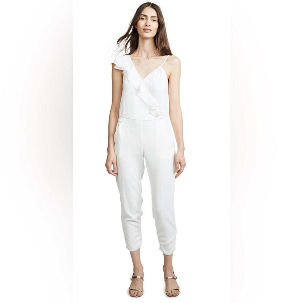 NWT Parker Addison Revolve Asymmetrical Jumpsuit in White, New w/Tag Retail $278