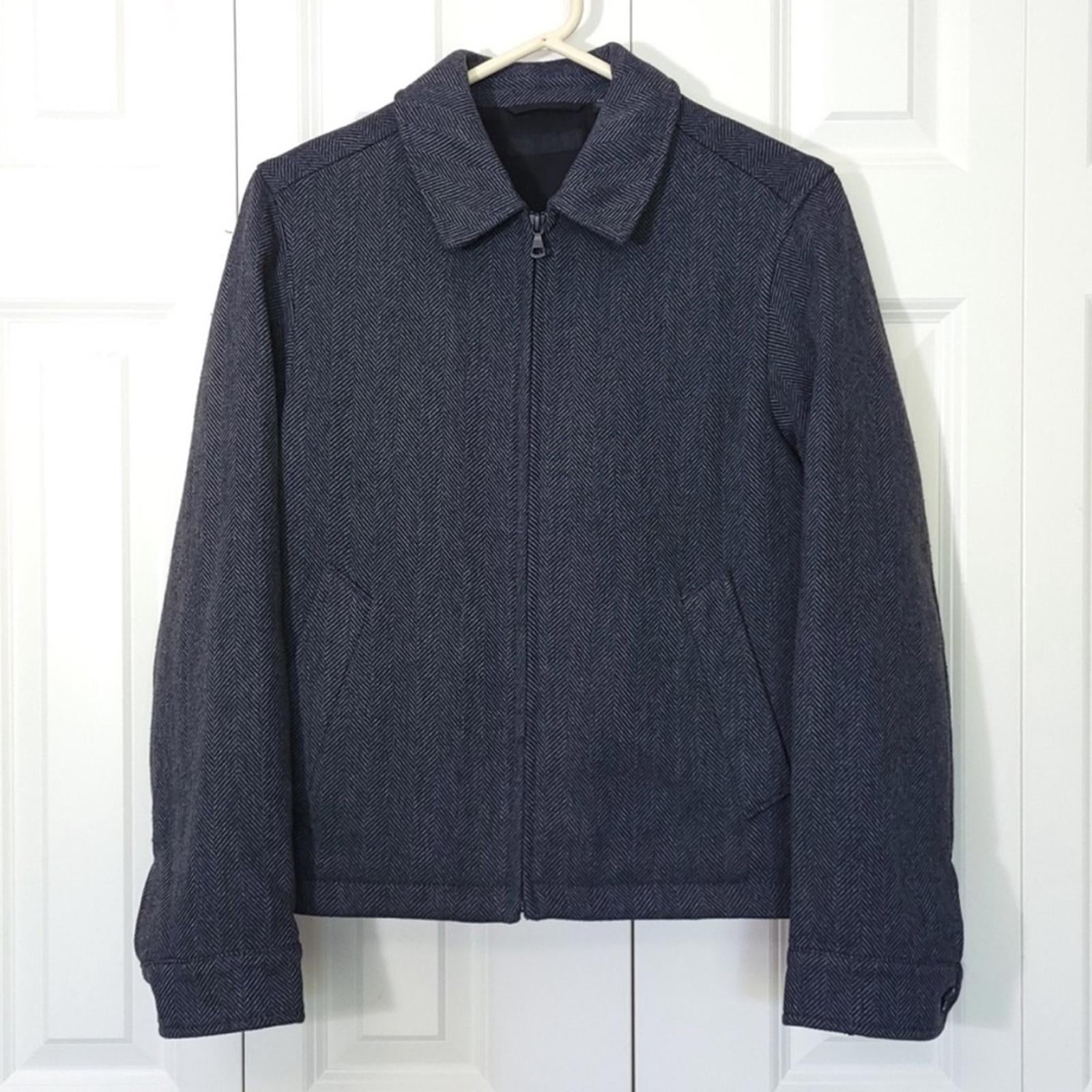 Uniqlo DARK GREY Single Collar Short Blouson (Herringbone), Size S NWT SOLD OUT