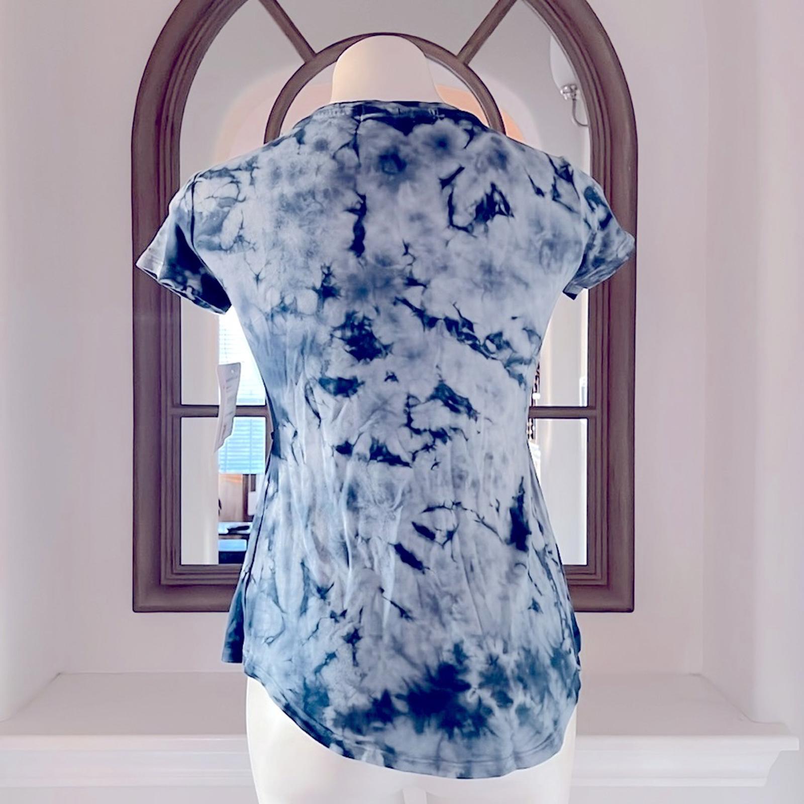 Baea Babydoll Tie-Dye Peplum V-Neck Top, Size XS New w/Tag $88
