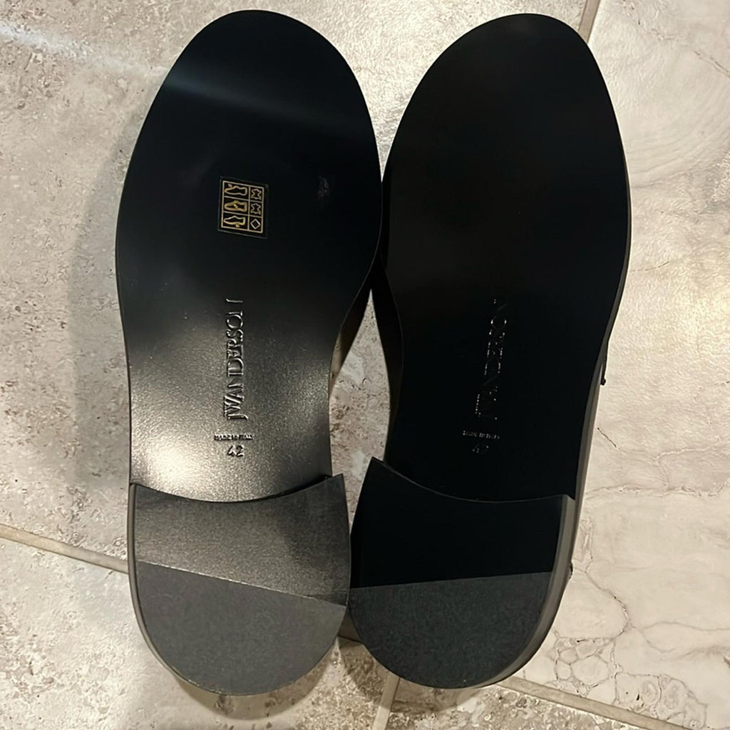 JW Anderson Anchor Logo Loafers in Black Leather Size 42 New in Box w/Dust Bag