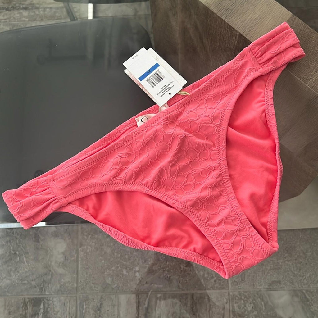 NEW Jessica Simpson Shirred Hipster Bikini Swim Bottom Size XL New w/Tag $44