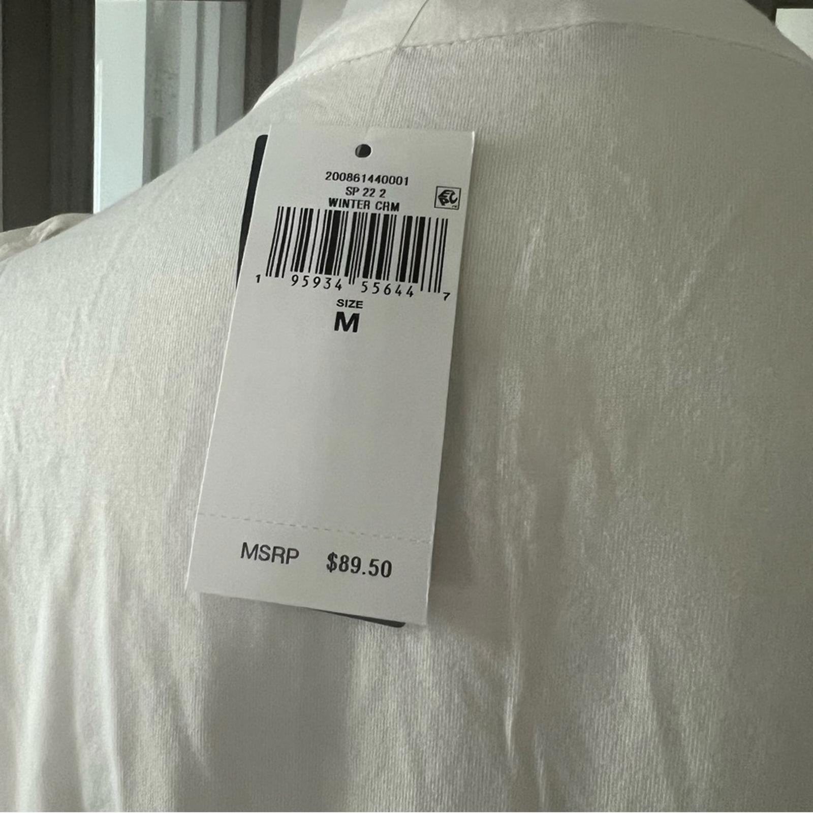Lauren Ralph Lauren Ruffle Blouse in Winter Cream, Size XXL New w/Tag