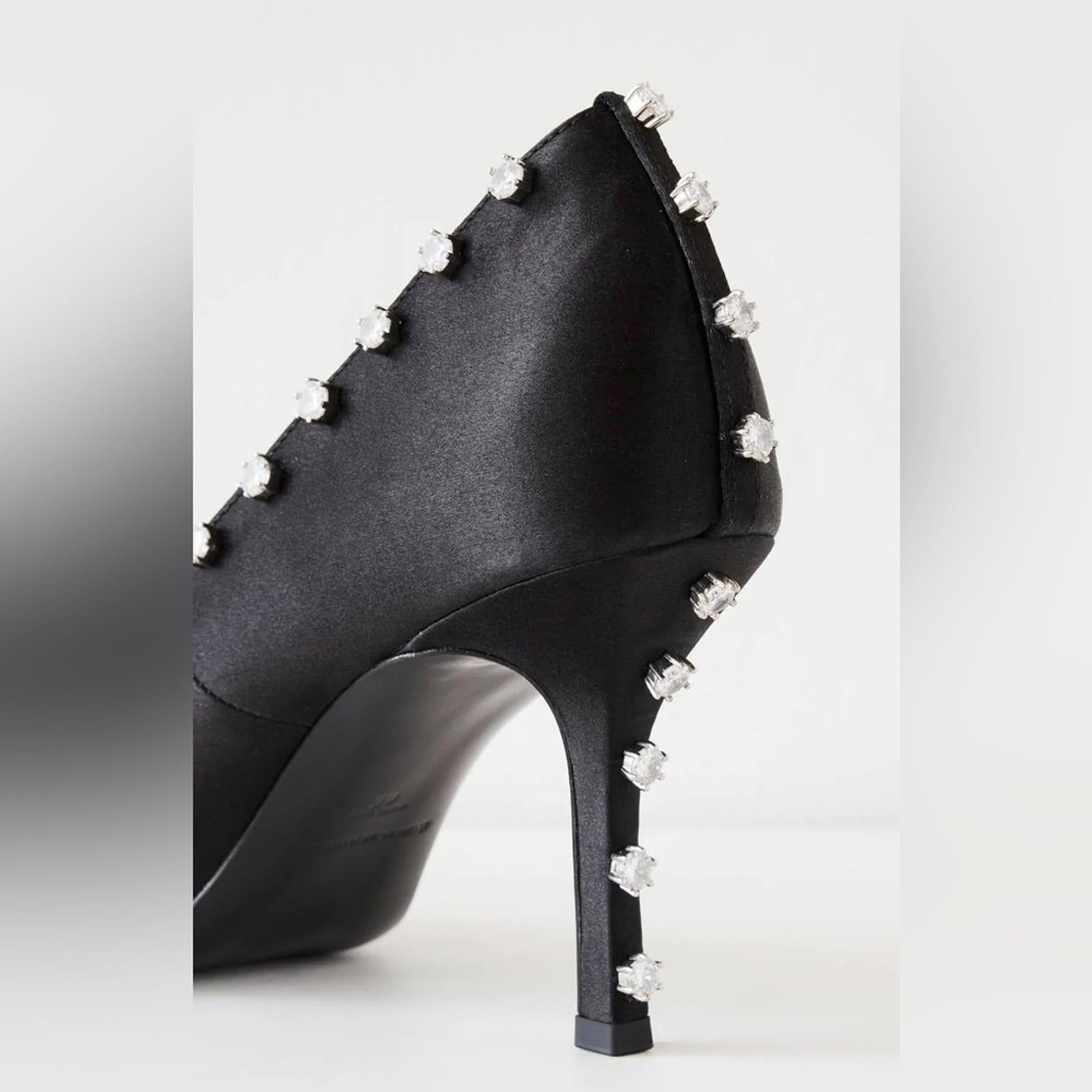 Alexander Wang Delphine 85 Crystal Stud Pump, Black Size 38 New in Box