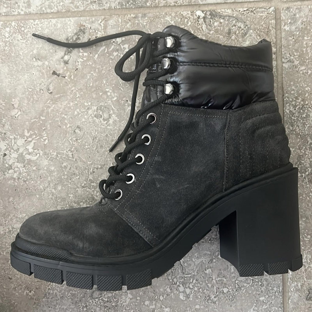 Marc Fisher LTD Velima Mixed Media Bootie in Dark Grey, Size 7.5 NEW