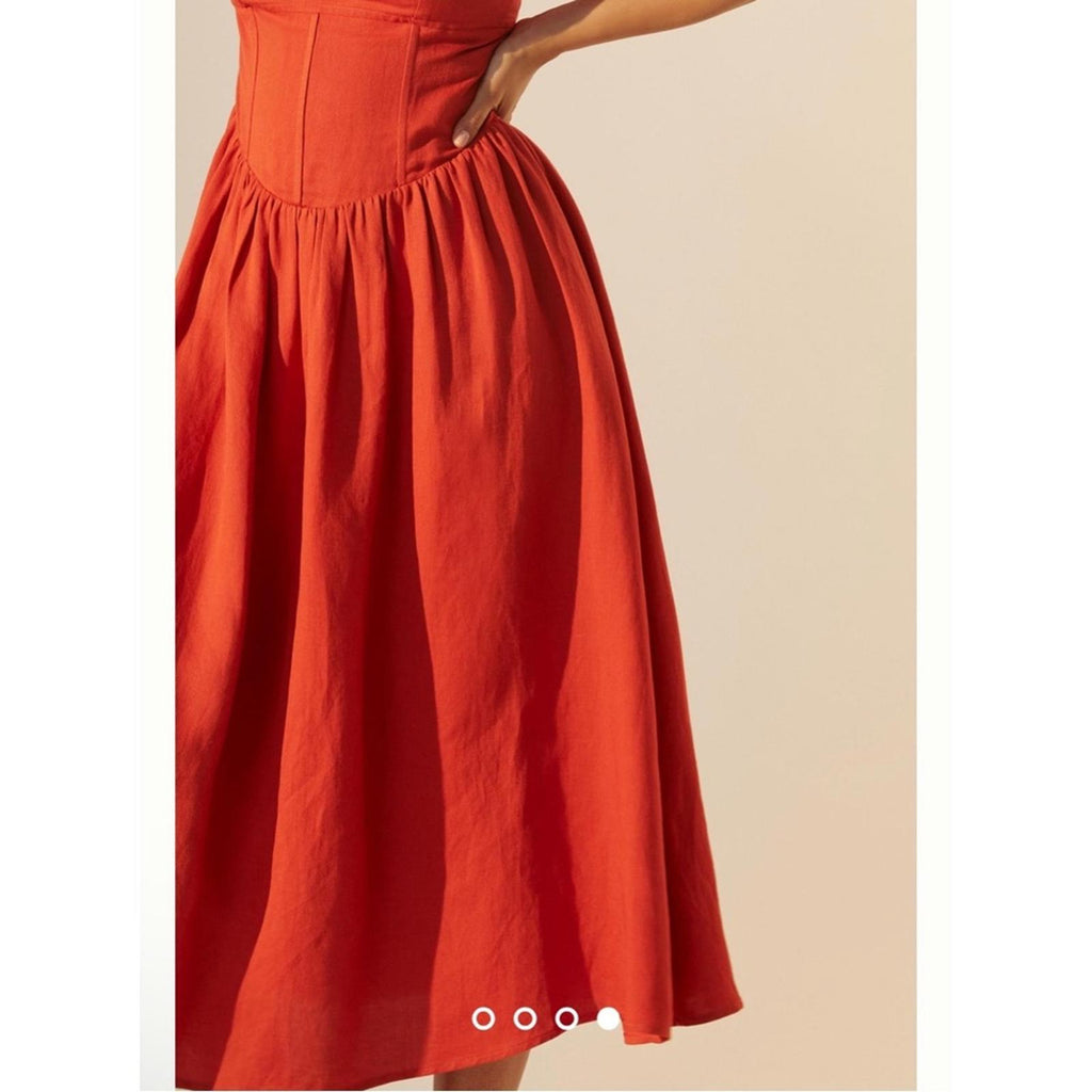 Anthropologie’s Current Air Square-Neck Puff-Sleeved Dress Size XXS New w/Tag
