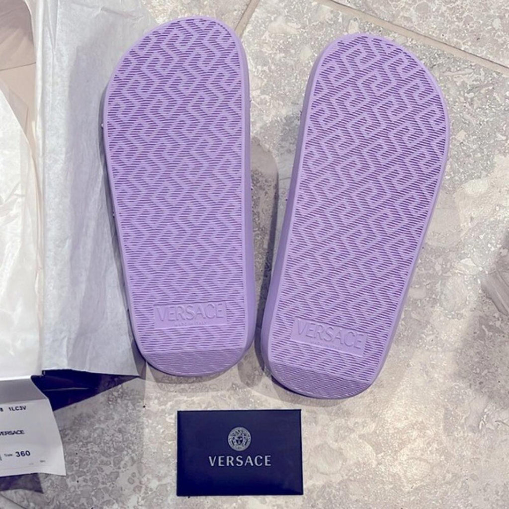 Versace Medusa Slide Sandals in Purple, Size EU36 New in Box