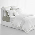 Lauren Ralph Lauren Spencer Sateen Border Queen Duvet Cover Soft Grey New w/Tag