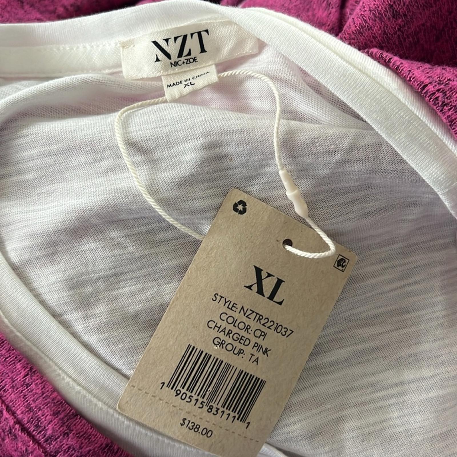 NZT NIC+ZOE Sweet Dreams Long Sleeve Double Layered Top, Size XL New w/Tag