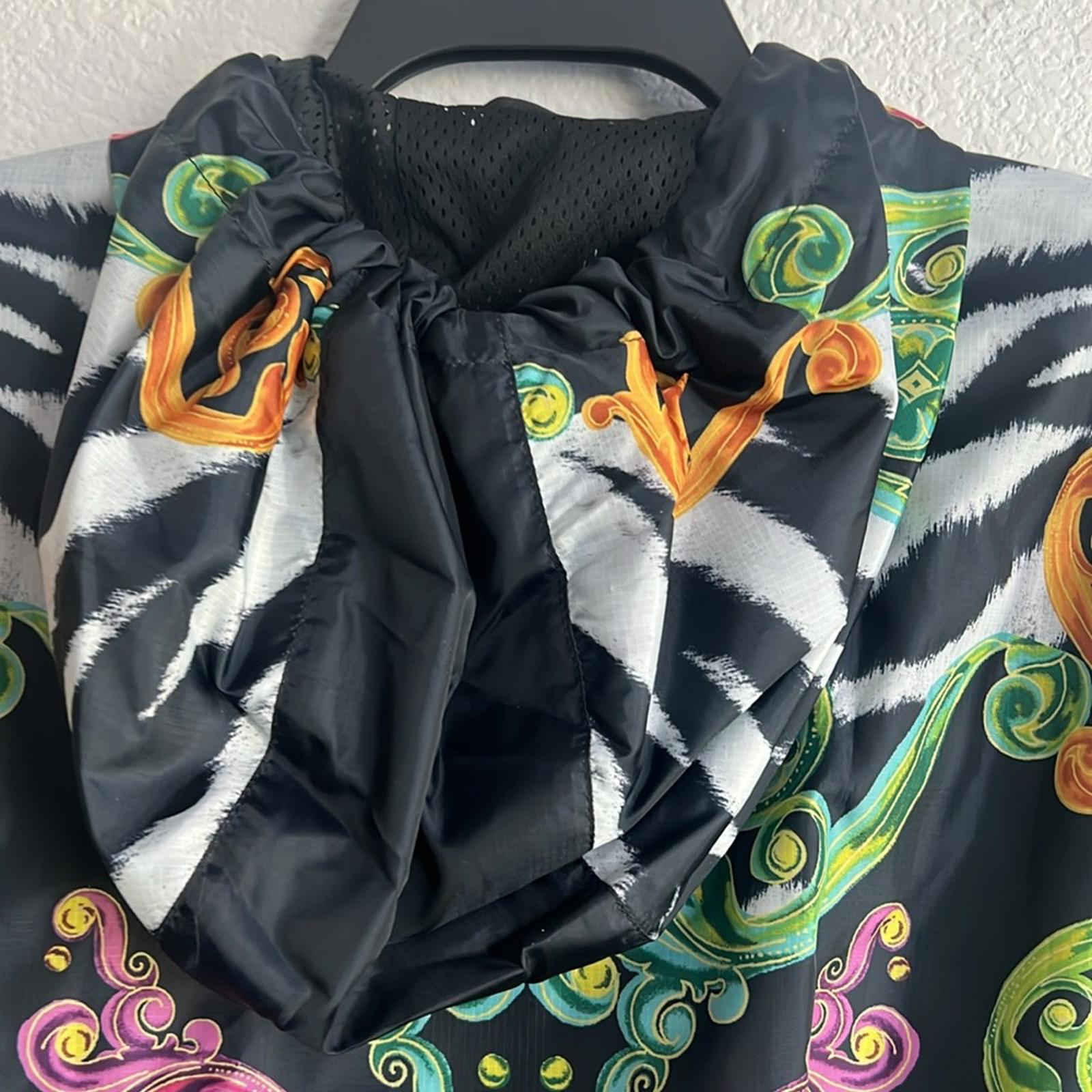 Versace Jeans Couture Multicolor Windbreaker Jacket, NWT, Size 8