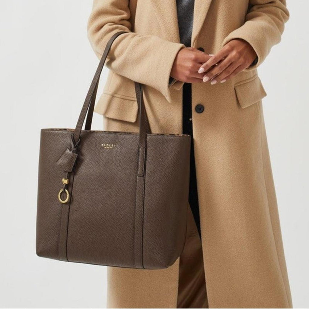 RADLEY London Museum Street Large Open-Top Tote in Dark Brown, NWT