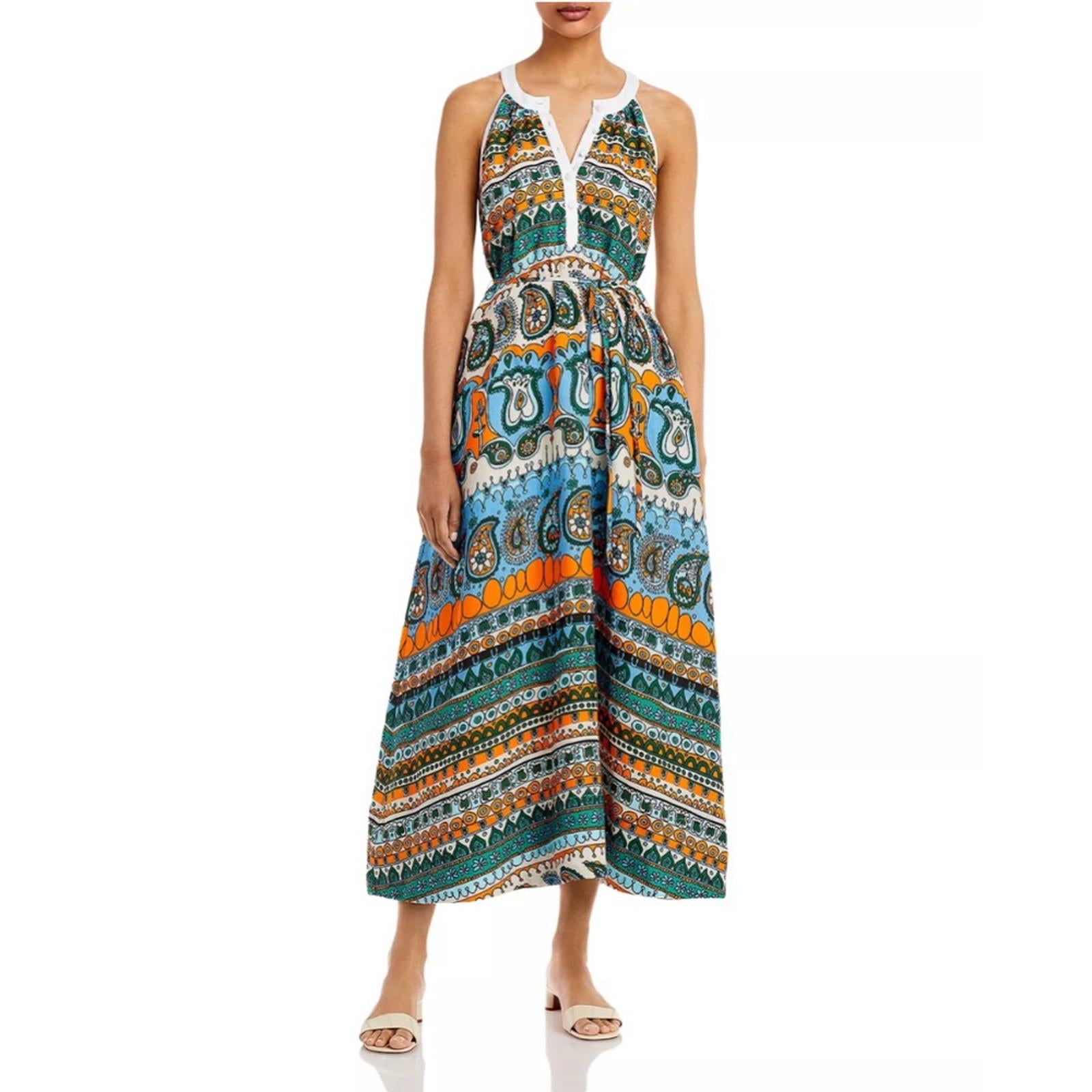 STAUD Lisette Paisley Print Maxi Dress, Size S, New w/Tag