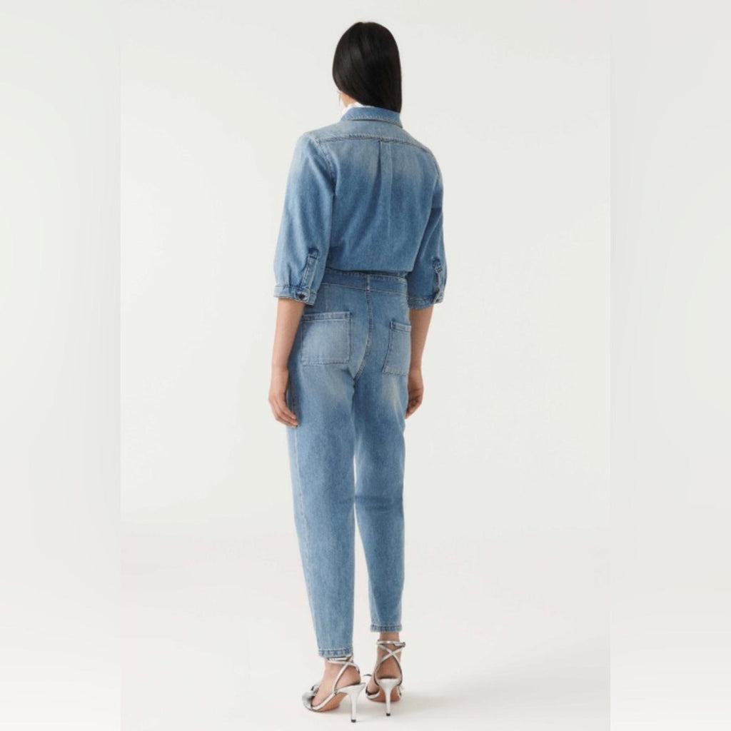 Ba&sh Combinaison Frida Denim Jumpsuit in Blue, Size L New w/Tag