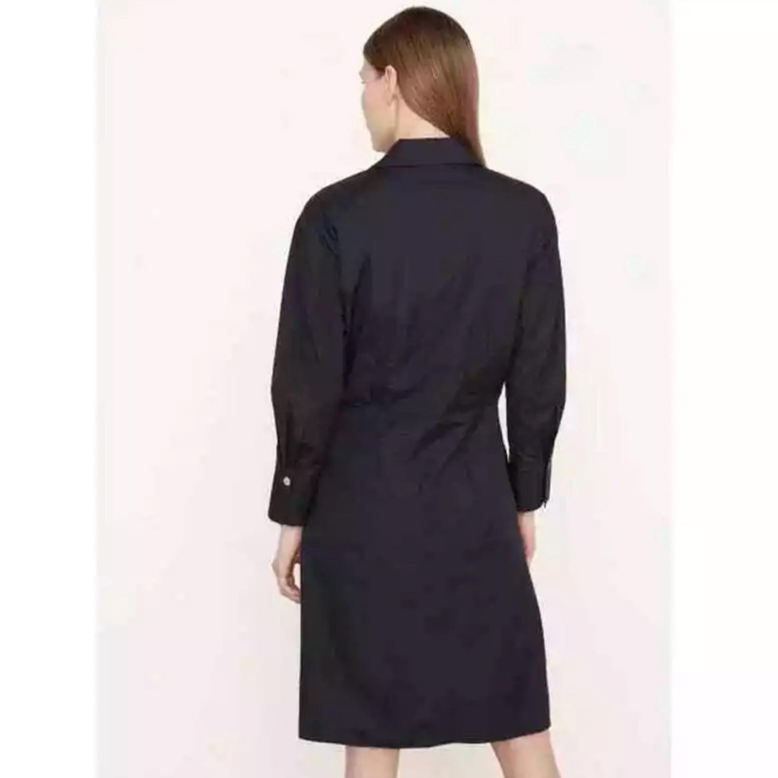 Vince Long Sleeve Wrap Shirt Dress, Long Sleeve in Black Size L EXCELLENT!