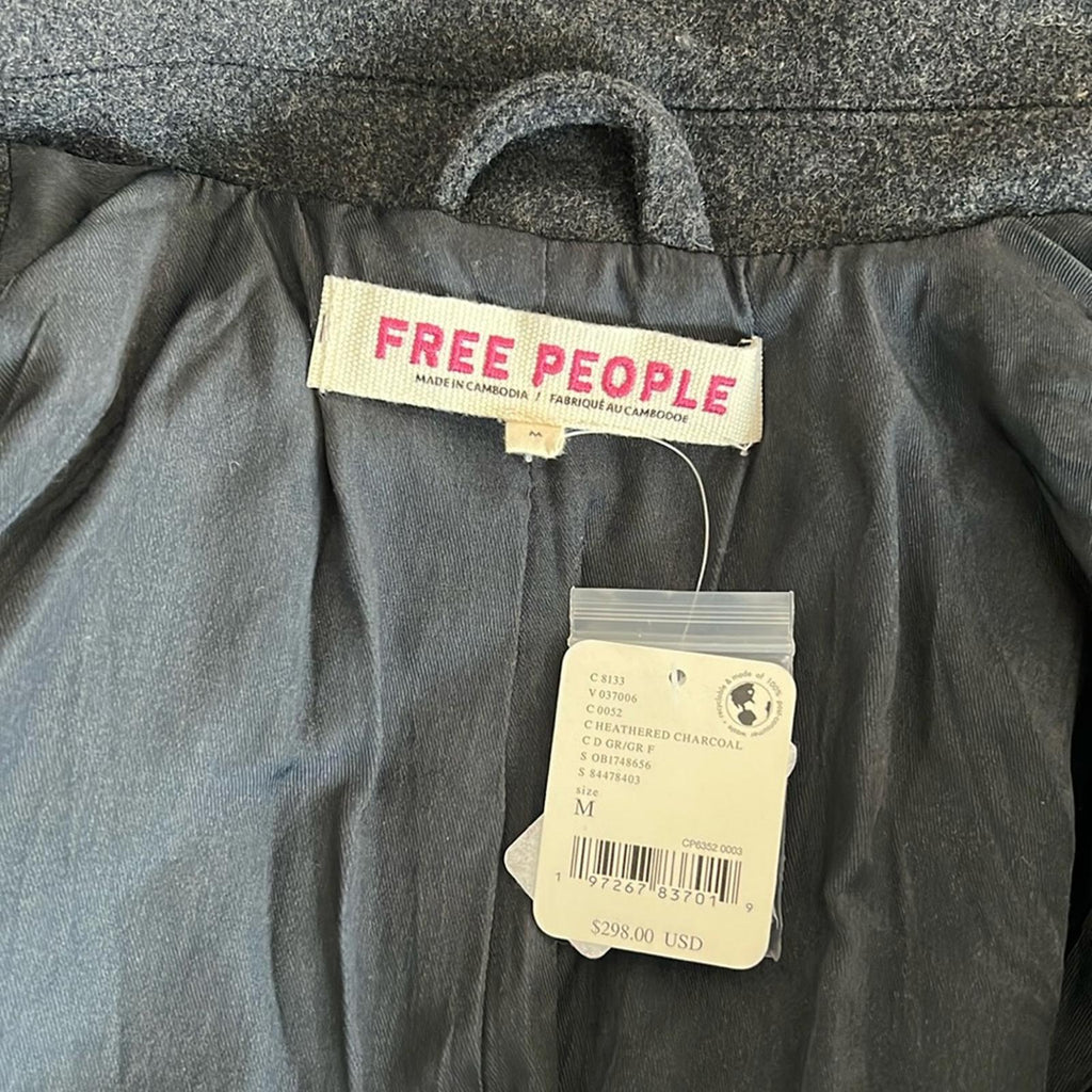 Free People Victoria Flared Wool-Blend Coat
