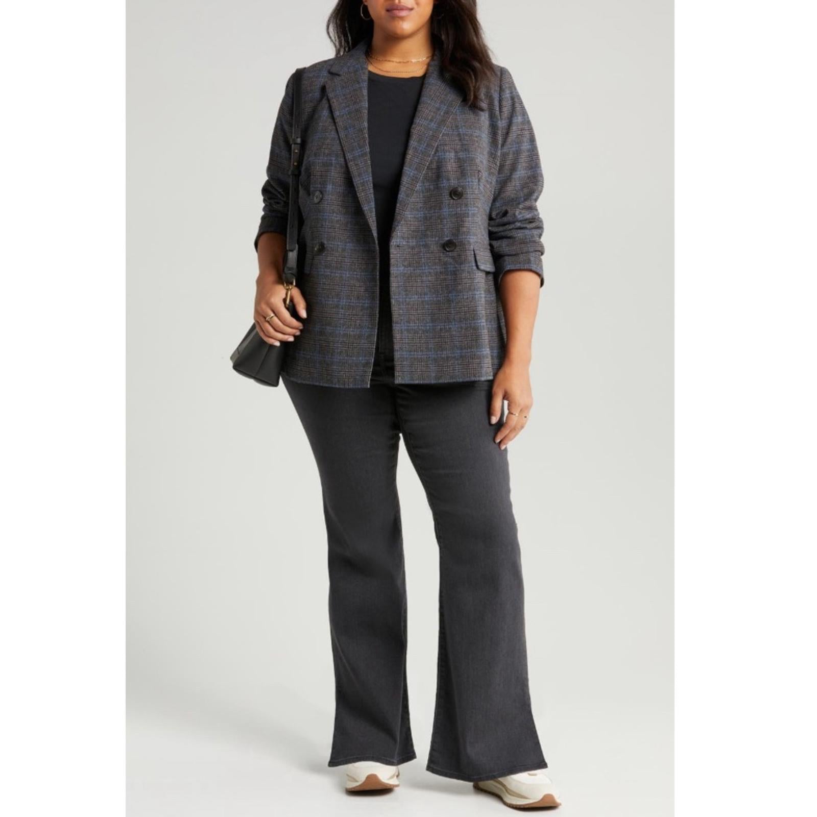 Madewell Rosedale Blazer, Kyle Mini Glen Plaid, Plus Size 22W New w/Tag