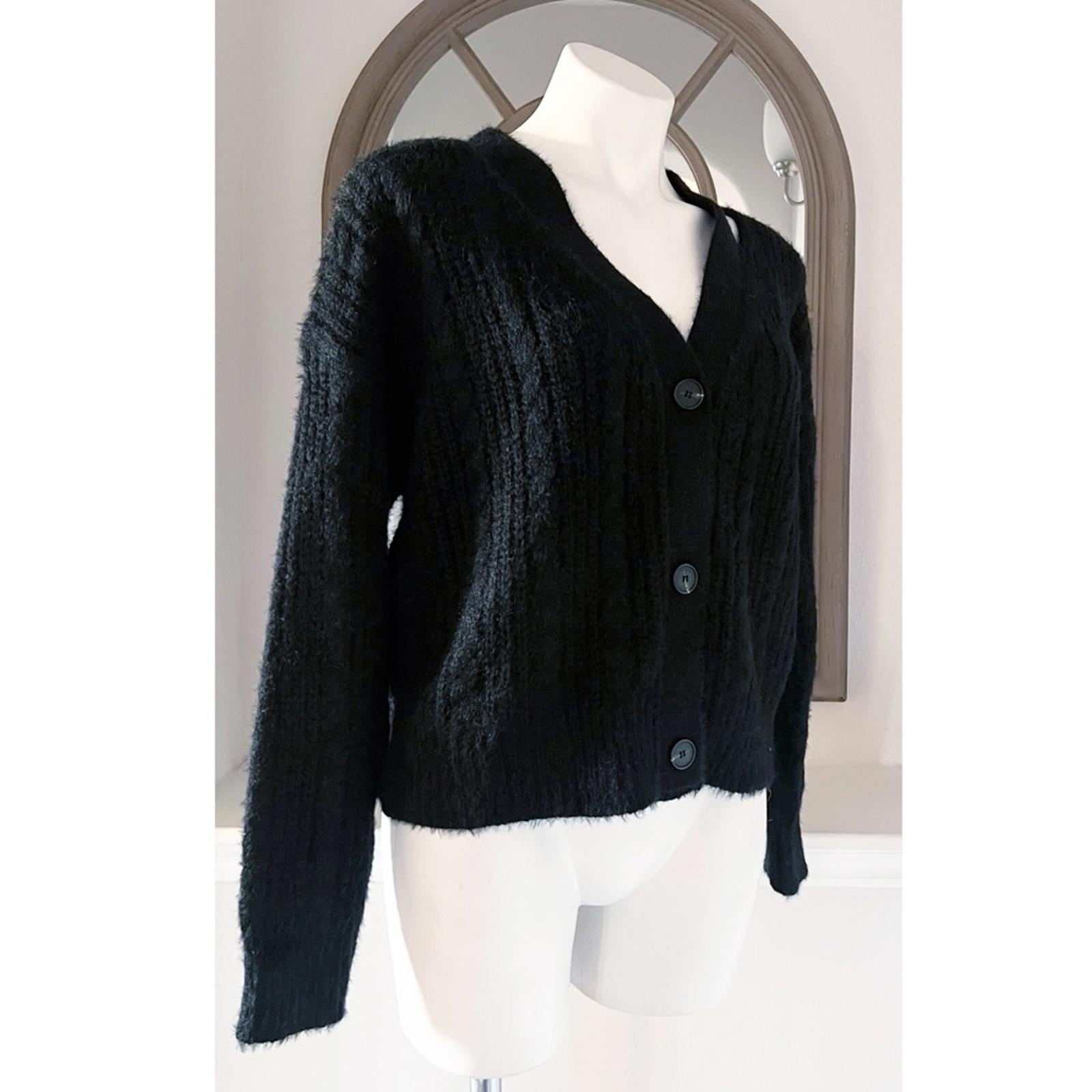 Lucy Paris Camden Cutout Cardigan in Black, Size S New w/Tag