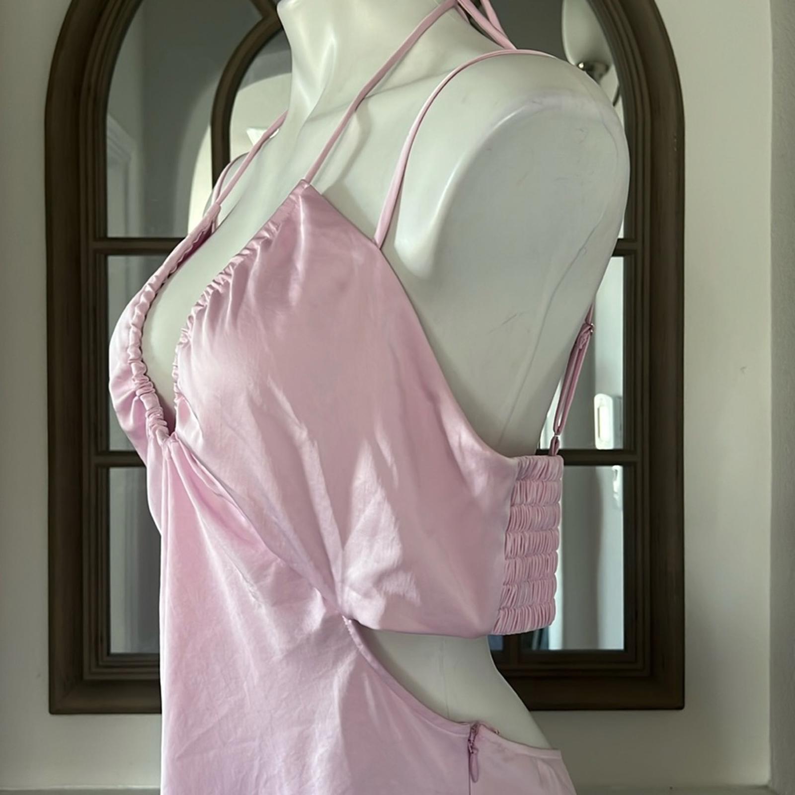 A.L.C. Sienna Strappy Cut-Out Satin Slip Maxi Dress, Size 14 New w/Tag $495