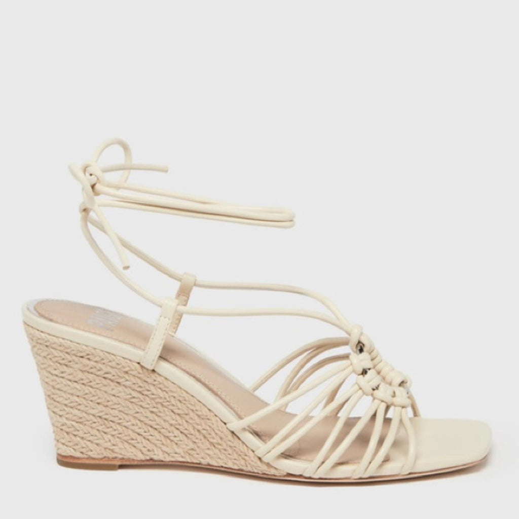 Paige Sierra Wedge Strappy Sandals in Bone, Size 8 NEW w/o Box - Online for $278
