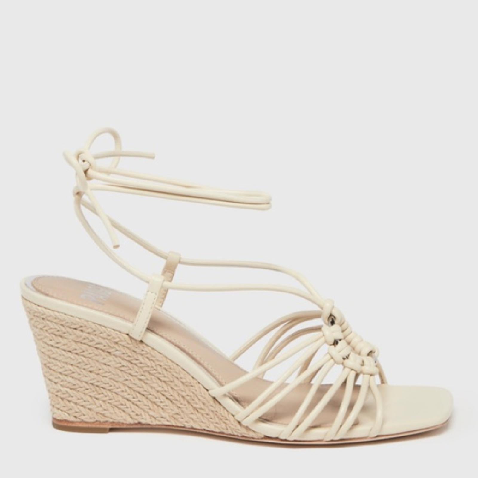 Paige Sierra Wedge Strappy Sandals in Bone, Size 8 NEW w/o Box - Online for $278