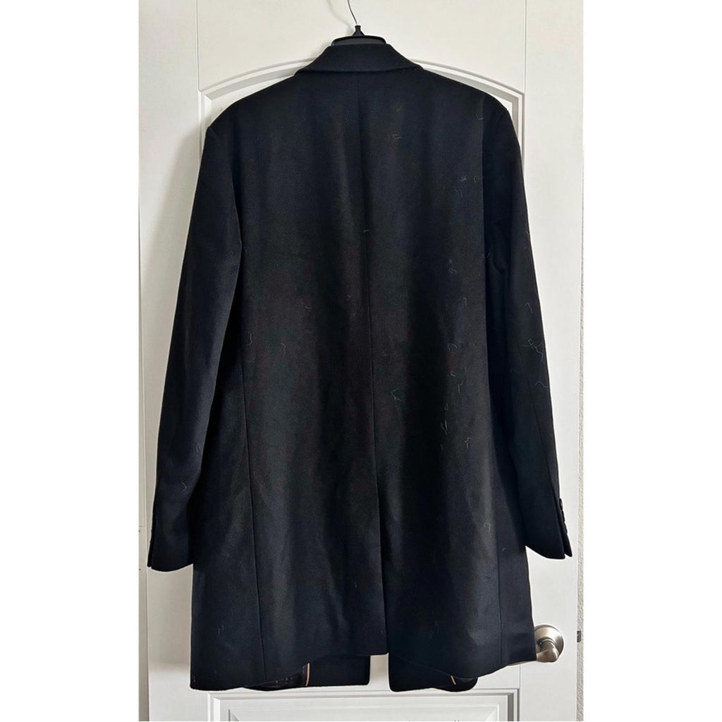 BOSS Cashmere-Wool Trench Coat in Black, Size IT 56, US 46R New w/o Tag
