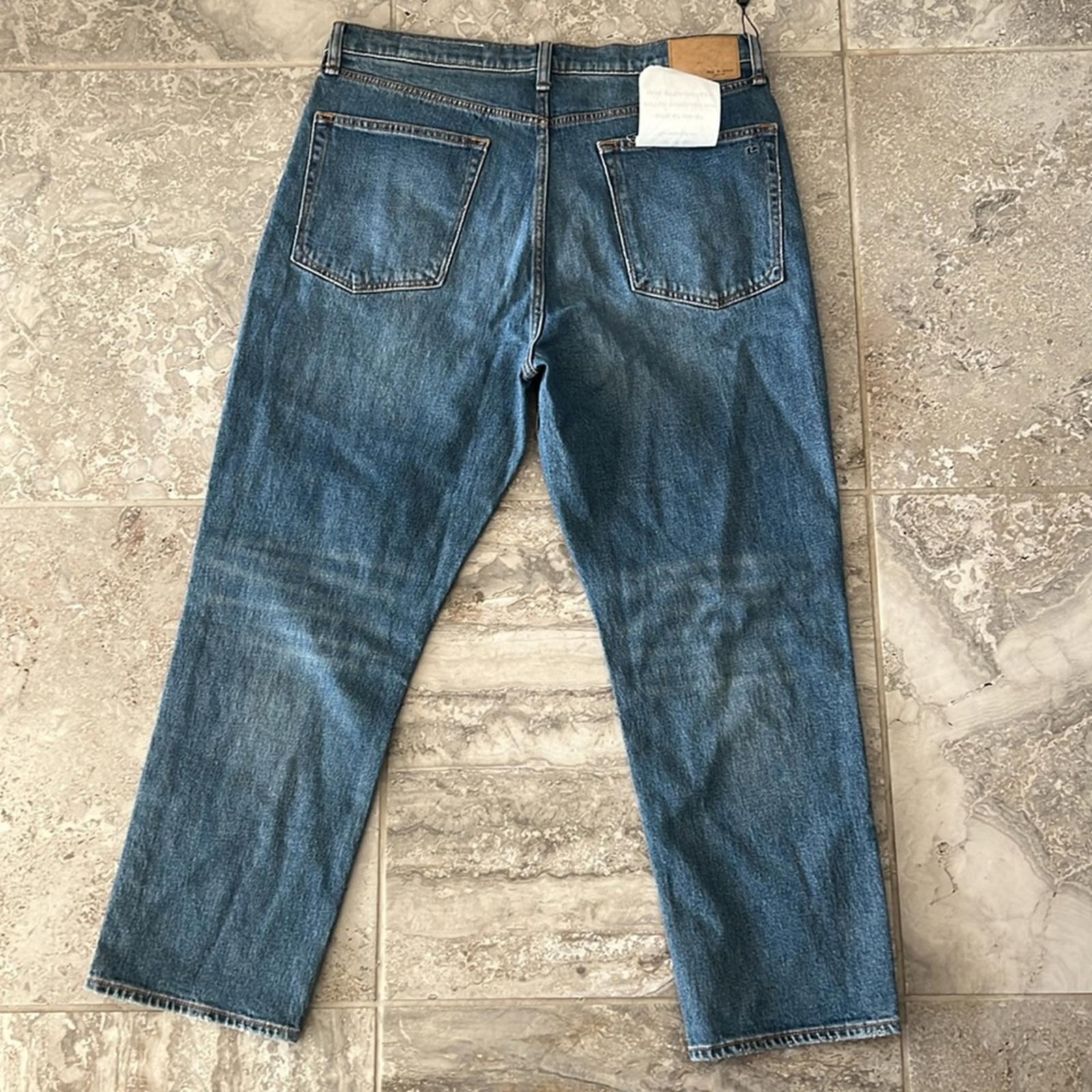 Rag & Bone Nina High-Rise Ankle Slim Straight Cigarette Jeans, Size 33 New w/Tag